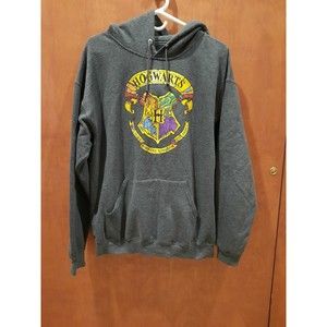 Harry Potter Grey Hoodie Hooded Sweatshirt - Size L